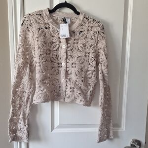 Crochet Button-Up Cardigan